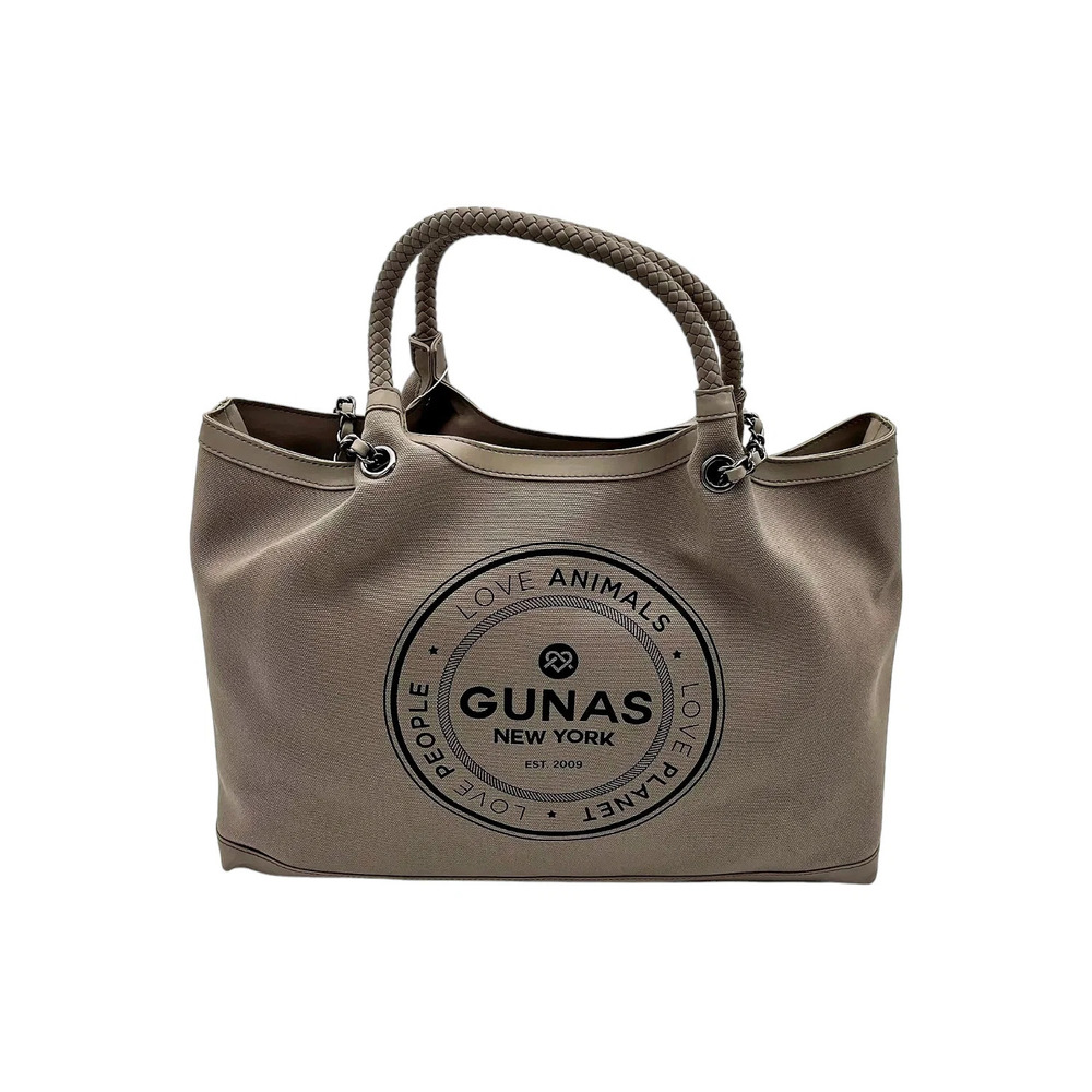 Gunas New York Canvas Double Handle Tote w/ Pouch Ruth Stone